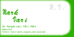 mark vari business card